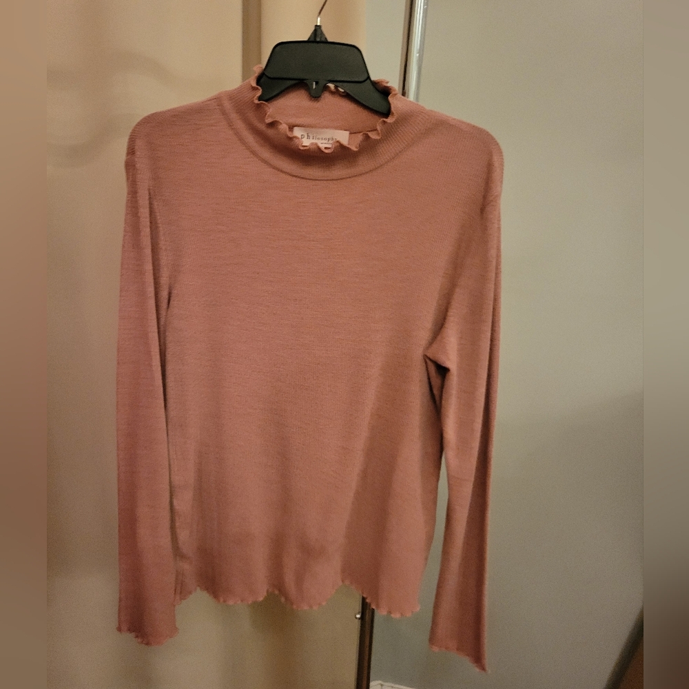 Women's Philosophy Pink Ruffled Top